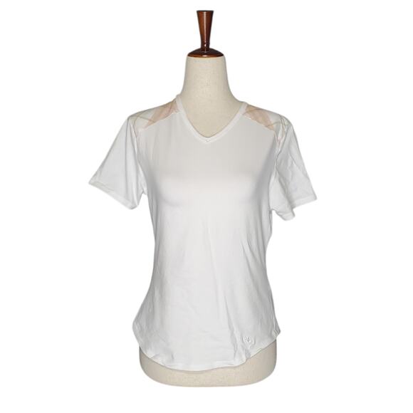 Burberry Tops - Burberry White T-Shirt w/ Nova Check Pattern Details - Size Medium
